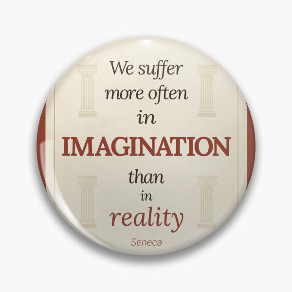 Item preview, We Suffer More Often in Imagination Than in Reality - Seneca - Elegant Script Stoic Quote - Red Ochre Version designed and sold by Stoic Core.