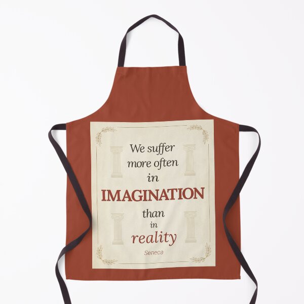 Item preview, We Suffer More Often in Imagination Than in Reality - Seneca - Elegant Script Stoic Quote - Red Ochre Version designed and sold by Stoic Core.