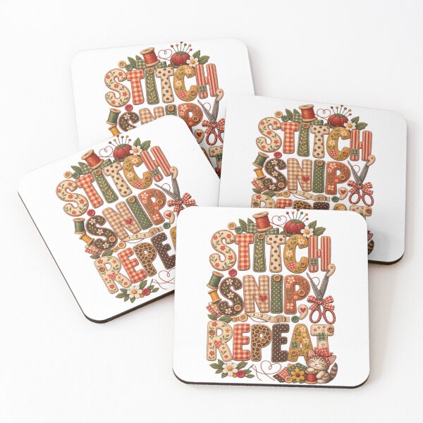 Item preview, Stitch Snip Repeat – Funny Sewing Quote for Sewists & Quilters designed and sold by EverStitchStudio ★★★★★.