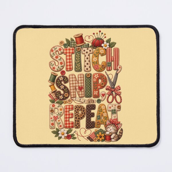 Item preview, Stitch Snip Repeat – Funny Sewing Quote for Sewists & Quilters designed and sold by EverStitchStudio ★★★★★.