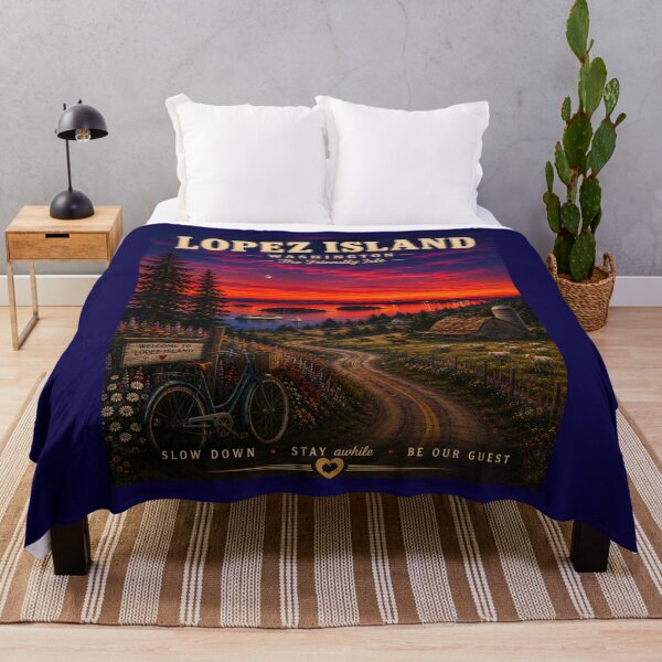 Item preview, Lopez Island Washington Vintage Travel Poster Friendly Isle designed and sold by Swanny's Custom T-shirt and Gift Designs.