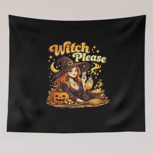 Item preview, Witch Please Retro Vintage Halloween Funny Witch Design designed and sold by mocci10.