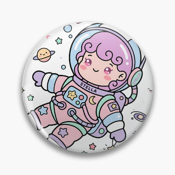 Item preview, Stella the Astronaut Floating in Space - Kawaii Chibi designed and sold by fuhadislam.