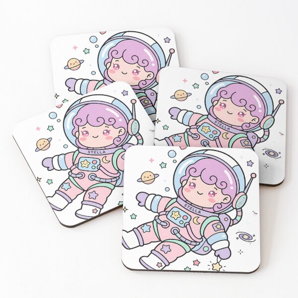 Item preview, Stella the Astronaut Floating in Space - Kawaii Chibi designed and sold by fuhadislam.