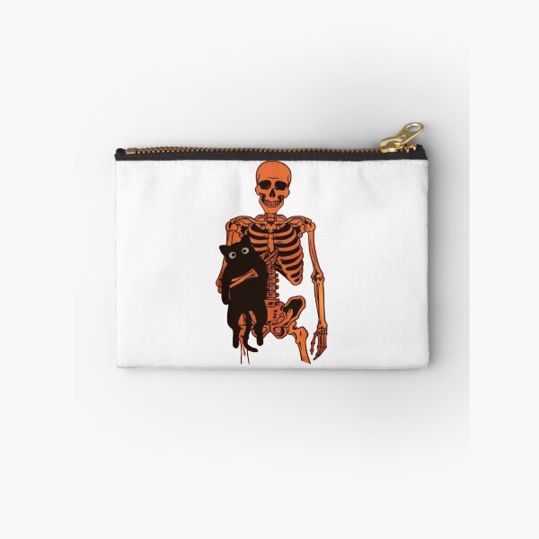 Item preview, Skeleton and Black Cat – Cute Spooky Halloween Cat Design designed and sold by roartusa.