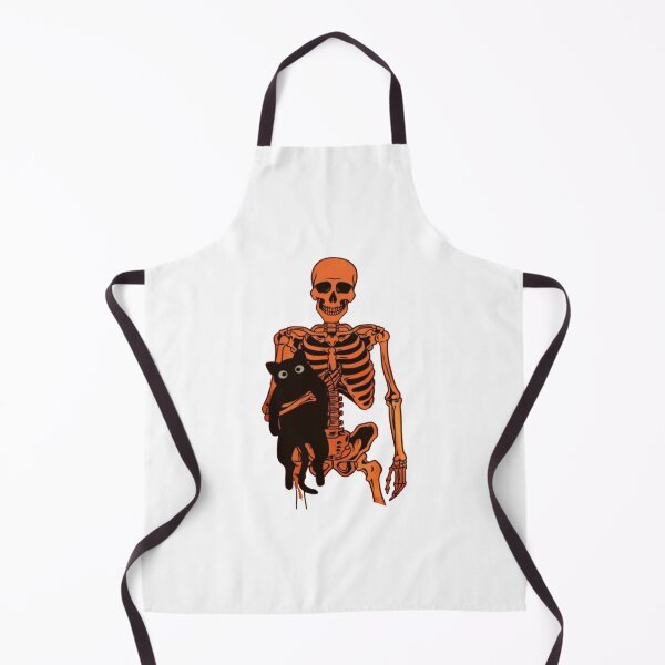 Item preview, Skeleton and Black Cat – Cute Spooky Halloween Cat Design designed and sold by roartusa.