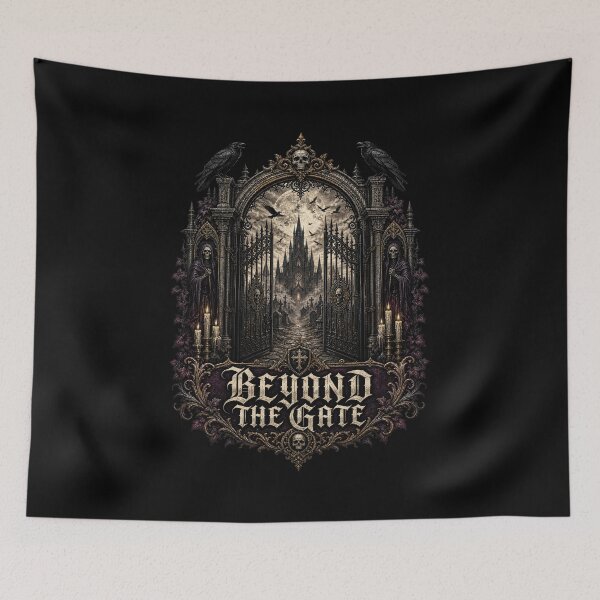 Item preview, HALLOWEEN Beyond the Gate – Dark Cemetery Gothic Sticker designed and sold by ElKesslassy  Daniel.