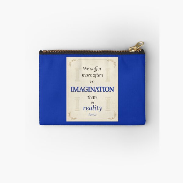 Item preview, We Suffer More Often in Imagination Than in Reality - Seneca - Elegant Script Stoic Quote - Egyptian Blue Version designed and sold by Stoic Core.