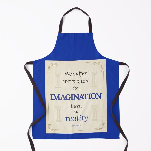 Item preview, We Suffer More Often in Imagination Than in Reality - Seneca - Elegant Script Stoic Quote - Egyptian Blue Version designed and sold by Stoic Core.