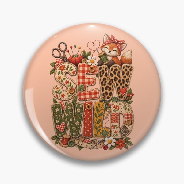Item preview, Sew Wild – Funny Sewing Quote for Sewists, Quilters & Crafters designed and sold by EverStitchStudio ★★★★★.