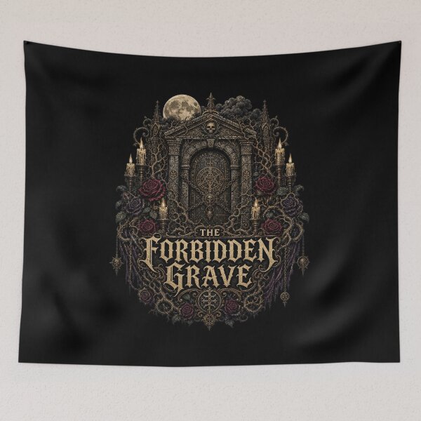 Item preview, HALLOWEEN Forbidden Grave – Dark Macabre Cemetery Sticker designed and sold by ElKesslassy  Daniel.
