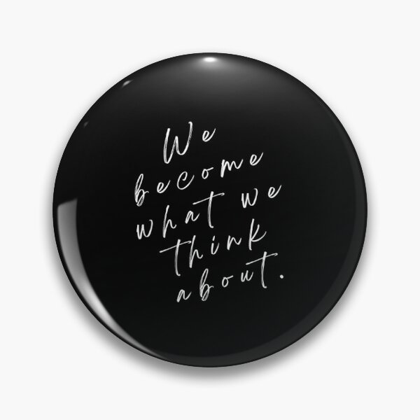 Item preview, We Become What We Think About – Minimalist Motivational Quote designed and sold by CharmedPaper.