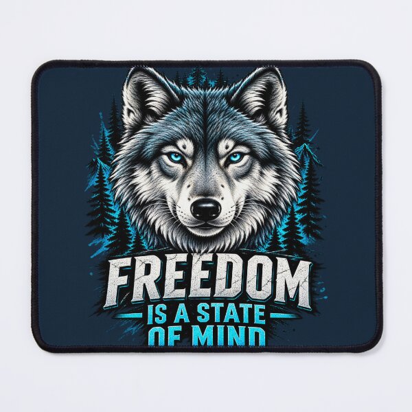 Item preview, Freedom Is a State of Mind Wolf | Wilderness Spirit designed and sold by FABIOLA1970.