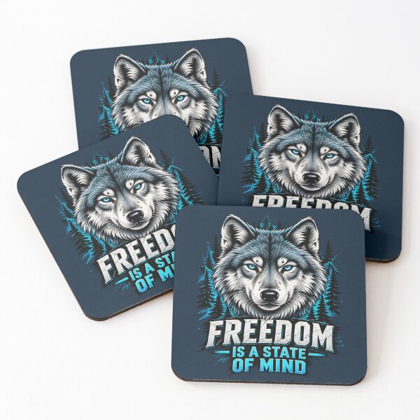 Item preview, Freedom Is a State of Mind Wolf | Wilderness Spirit designed and sold by FABIOLA1970.