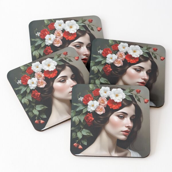 Item preview, Woman with flowers image designed and sold by MK26Designs.