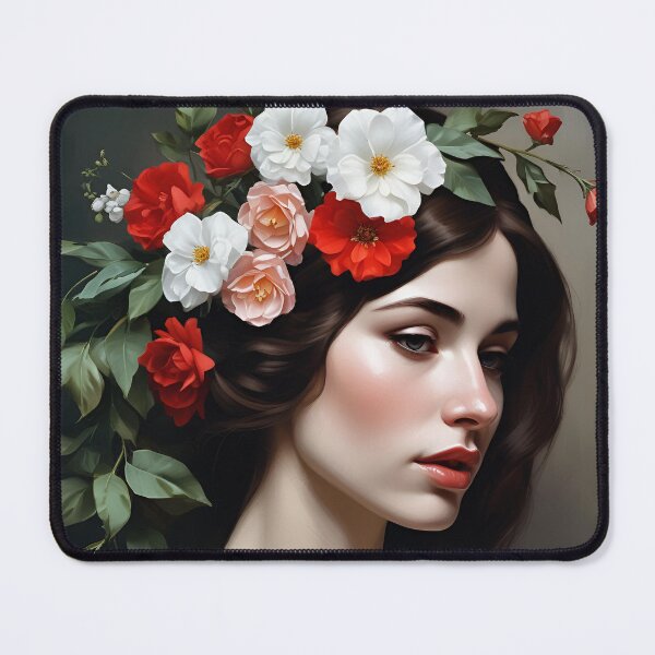 Item preview, Woman with flowers image designed and sold by MK26Designs.