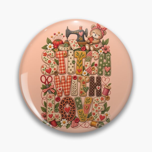 Item preview, Stitch With Love – Sewing Quote for Sewists, Quilters & Craft Lovers designed and sold by EverStitchStudio ★★★★★.