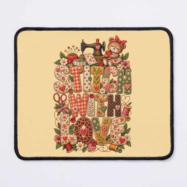 Item preview, Stitch With Love – Sewing Quote for Sewists, Quilters & Craft Lovers designed and sold by EverStitchStudio ★★★★★.