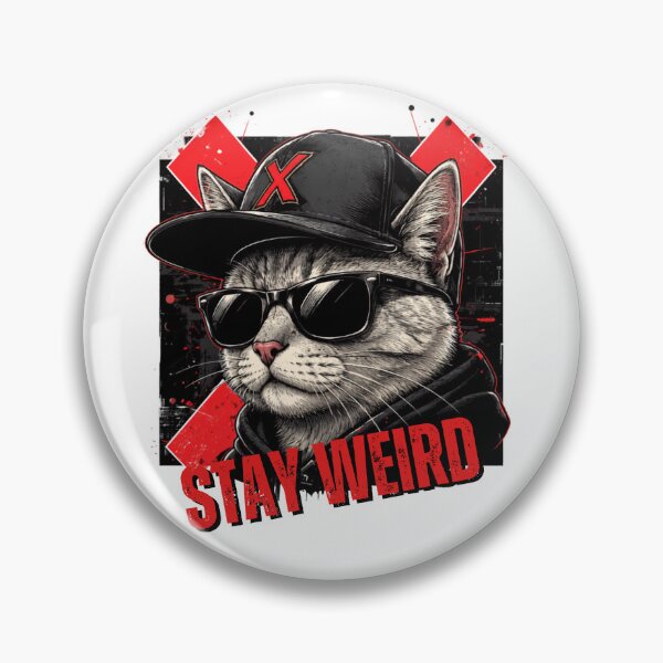 Item preview, Cool Cat Stay Weird Streetwear Sunglasses Hat designed and sold by WelLarsDigitals.