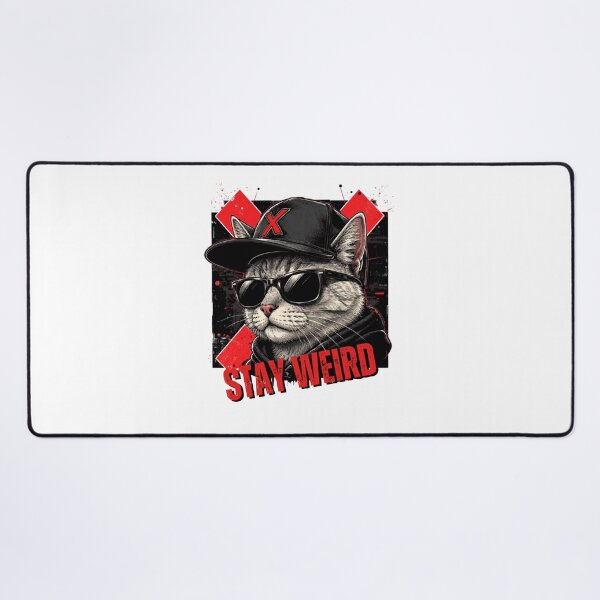 Item preview, Cool Cat Stay Weird Streetwear Sunglasses Hat designed and sold by WelLarsDigitals.