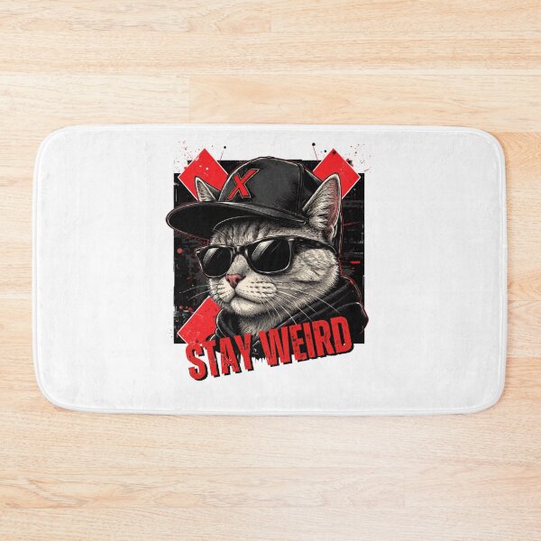 Item preview, Cool Cat Stay Weird Streetwear Sunglasses Hat designed and sold by WelLarsDigitals.