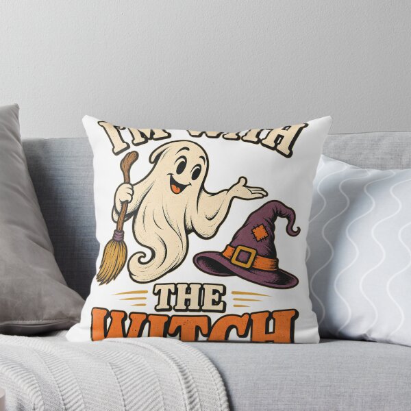 Item preview, Funny Halloween Couple , I'm with The Witch, Matching Witch Boyfriend Gift, Spooky Couples Costume Graphic Tee designed and sold by OUICHA.