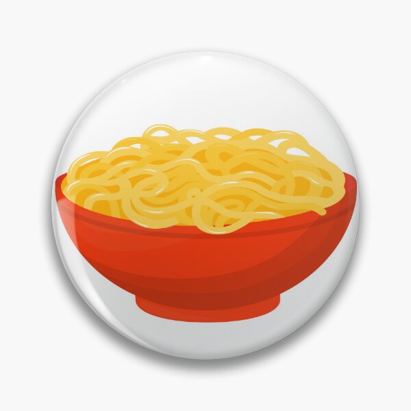 Item preview, Simple Noodles in Red Bowl – Asian Noodle Lover Food Cutout designed and sold by EmeraldeaArt.