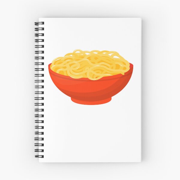 Item preview, Simple Noodles in Red Bowl – Asian Noodle Lover Food Cutout designed and sold by EmeraldeaArt.