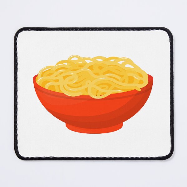 Item preview, Simple Noodles in Red Bowl – Asian Noodle Lover Food Cutout designed and sold by EmeraldeaArt.