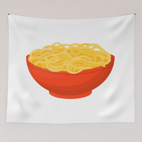 Item preview, Simple Noodles in Red Bowl – Asian Noodle Lover Food Cutout designed and sold by EmeraldeaArt.