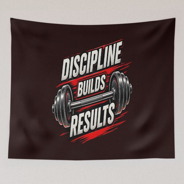 Item preview, Discipline Builds Results Gym Motivation Dumbbell designed and sold by FABIOLA1970.