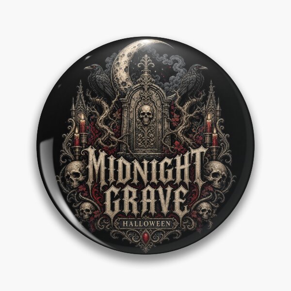 Item preview, HALLOWEEN Midnight Grave – Dark Cemetery Gothic Sticker designed and sold by ElKesslassy  Daniel.
