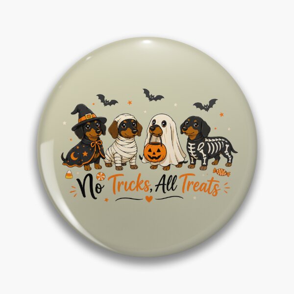 Item preview, No Tricks All Treats Dachshund Halloween designed and sold by Blinkwater Designs.