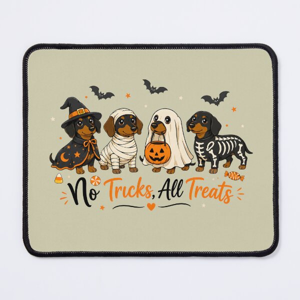 Item preview, No Tricks All Treats Dachshund Halloween designed and sold by Blinkwater Designs.
