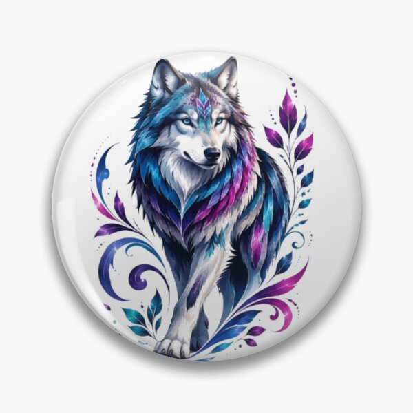 Item preview, Mystic Neon Wolf Watercolor Art designed and sold by Arts Design 15.