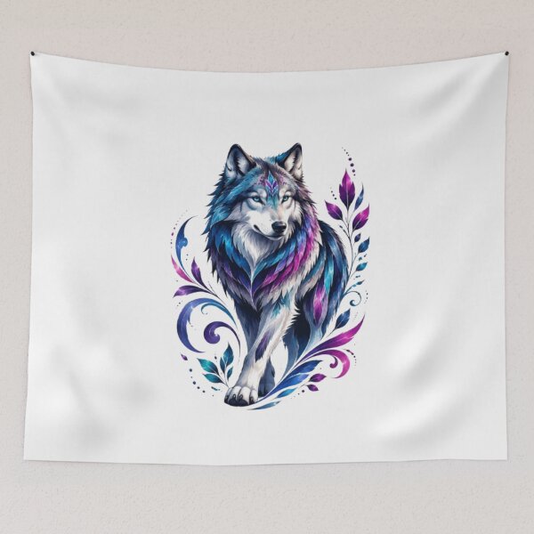 Item preview, Mystic Neon Wolf Watercolor Art designed and sold by Arts Design 15.