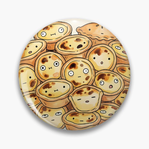 Item preview, Cute Egg Tarts Pile Kawaii Custard Tart Illustration designed and sold by DuckOddity.