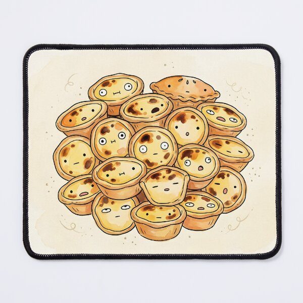 Item preview, Cute Egg Tarts Pile Kawaii Custard Tart Illustration designed and sold by DuckOddity.