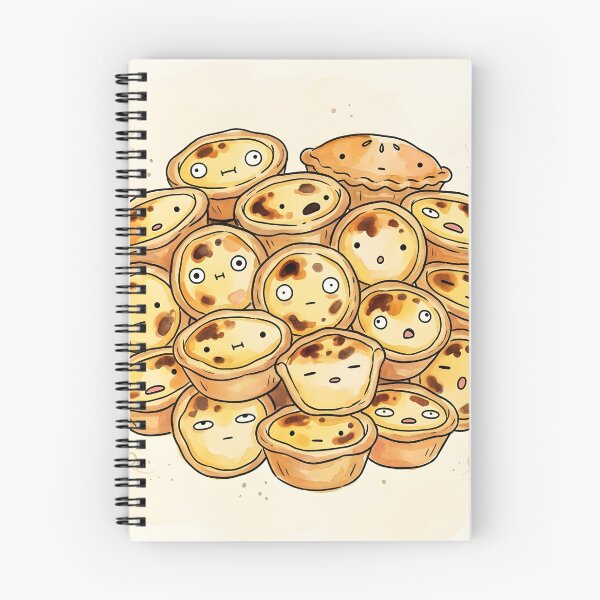 Item preview, Cute Egg Tarts Pile Kawaii Custard Tart Illustration designed and sold by DuckOddity.