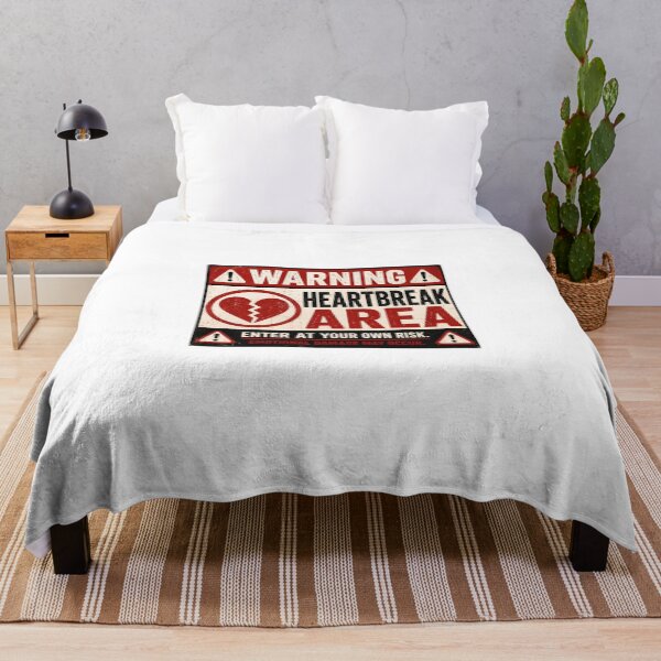 Item preview, Heartbreak Area Warning Sign – Funny Broken Heart Breakup Humor designed and sold by Sitred123.