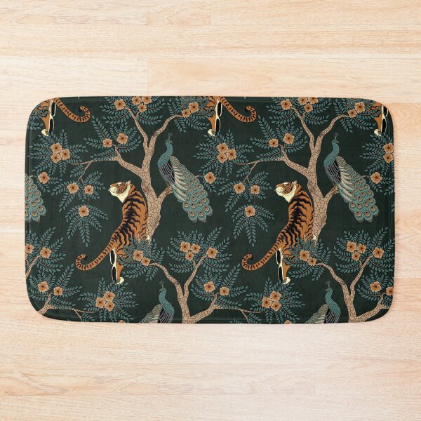 Item preview, Tiger & Peacock Dark Green designed and sold by Sveta Aho.