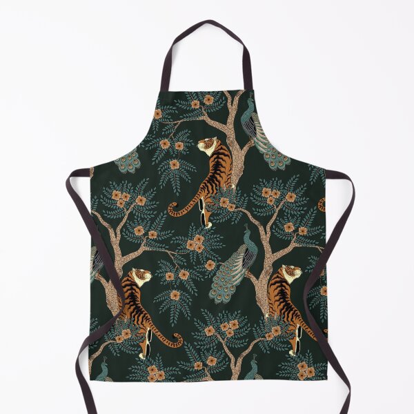 Item preview, Tiger & Peacock Dark Green designed and sold by Sveta Aho.