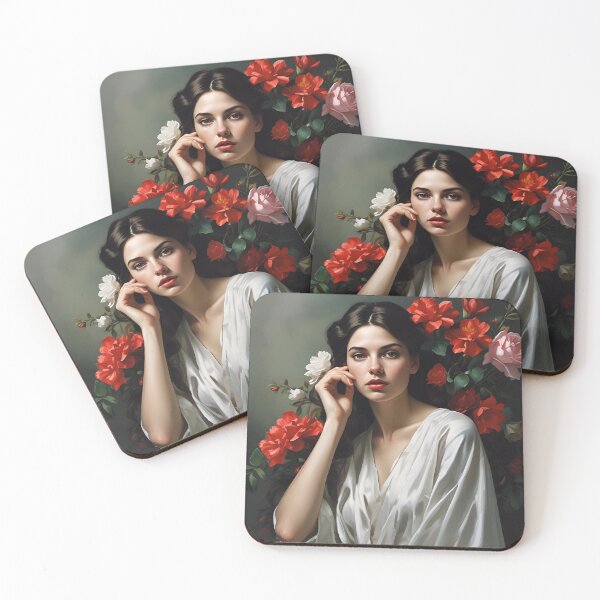 Item preview, Woman with flowers image designed and sold by MK26Designs.