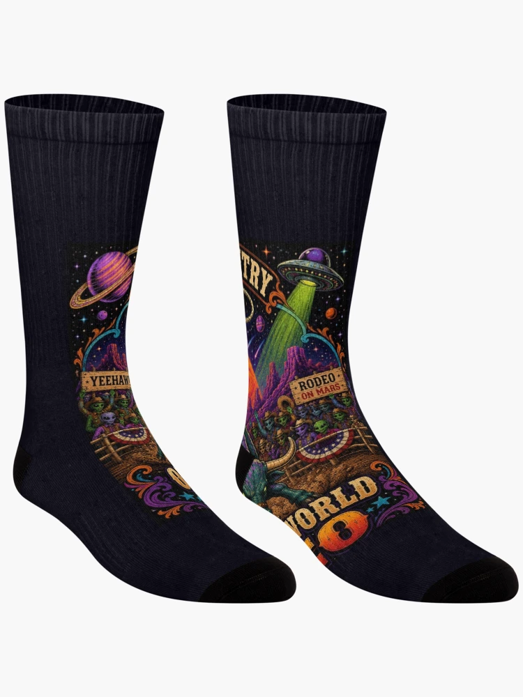Thumbnail 3 of 5, Socks, Mars Rodeo designed and sold by Cosmic-Chloe.