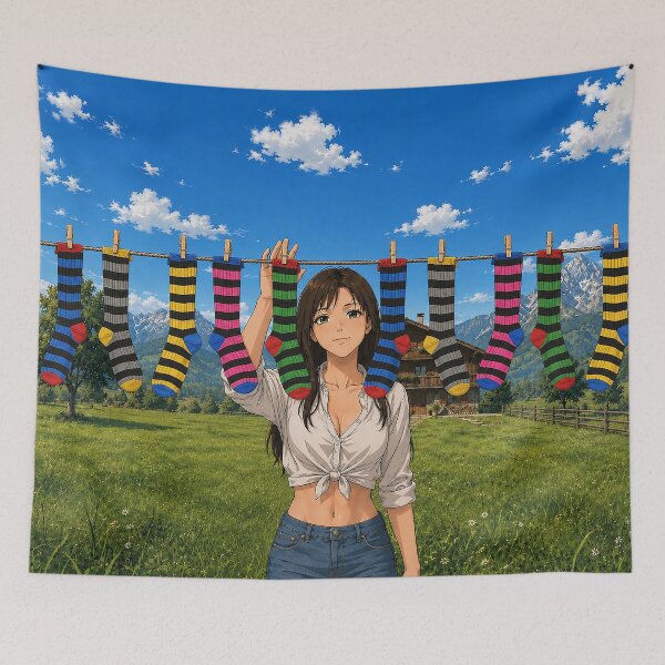 Item preview, socks on clothesline designed and sold by WotanArt.