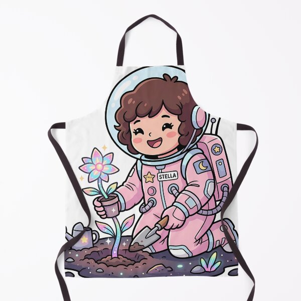 Item preview, Stella the Astronaut Planting Tree - Cute Chibi Art designed and sold by fuhadislam.