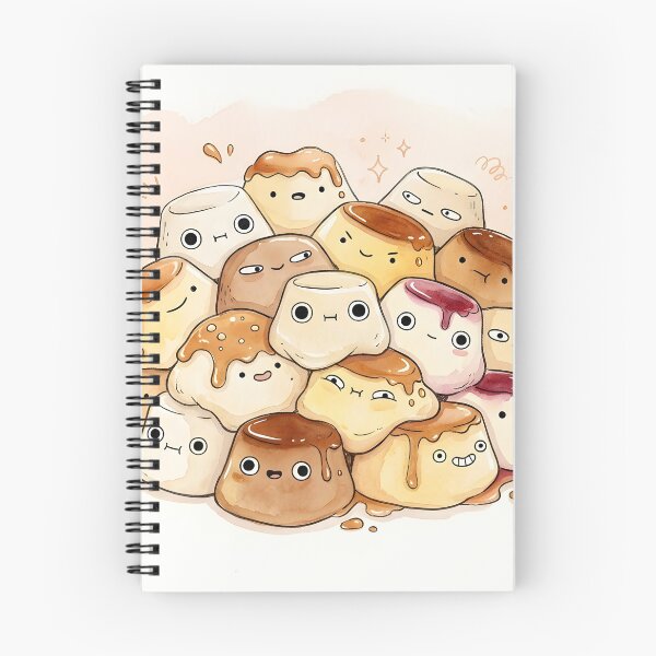 Item preview, Cute Custard Pudding Pile Kawaii Flan Illustration designed and sold by DuckOddity.