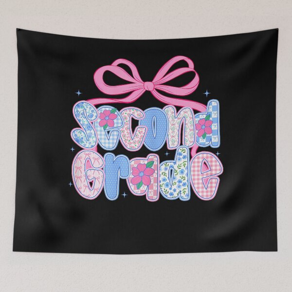 Item preview, Preppy Second 2Nd Grade Floral Coquette Bow Back To School designed and sold by ripgoatclothing.