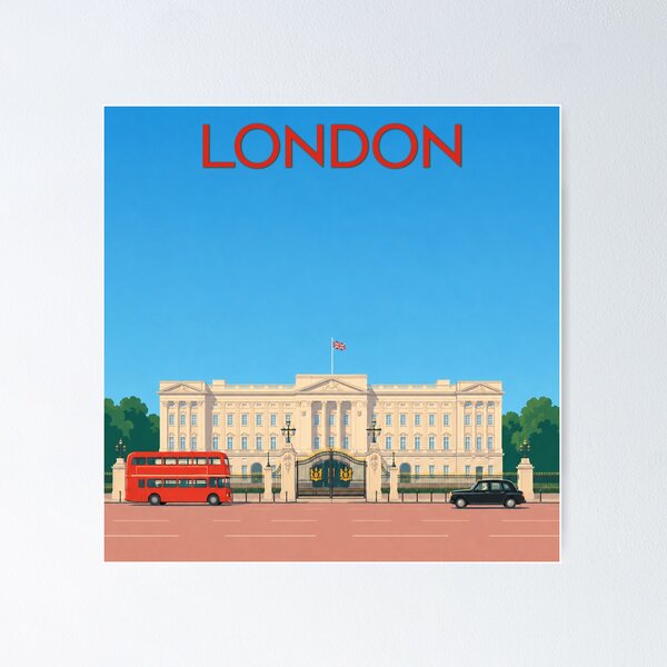 Item preview, Buckingham Palace London City Pop designed and sold by Neon-Mama.