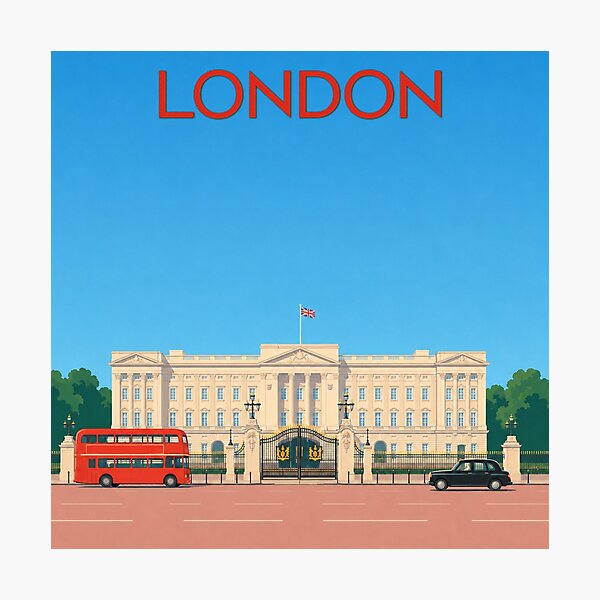 Item preview, Buckingham Palace London City Pop designed and sold by Neon-Mama.